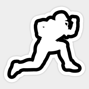 American Football Player Silhouette Sticker